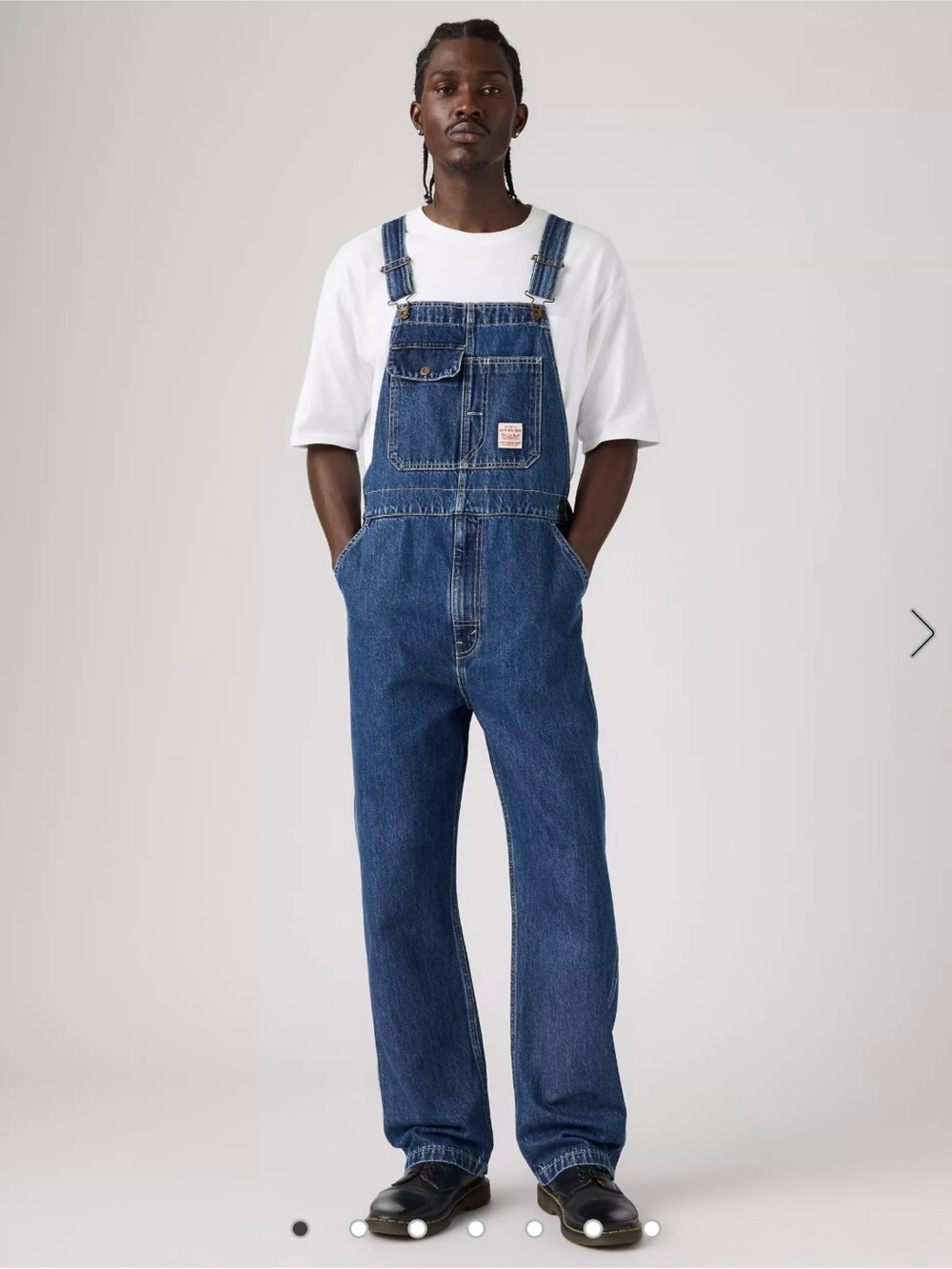 Levi's Blue Relaxed Denim Overalls for Men